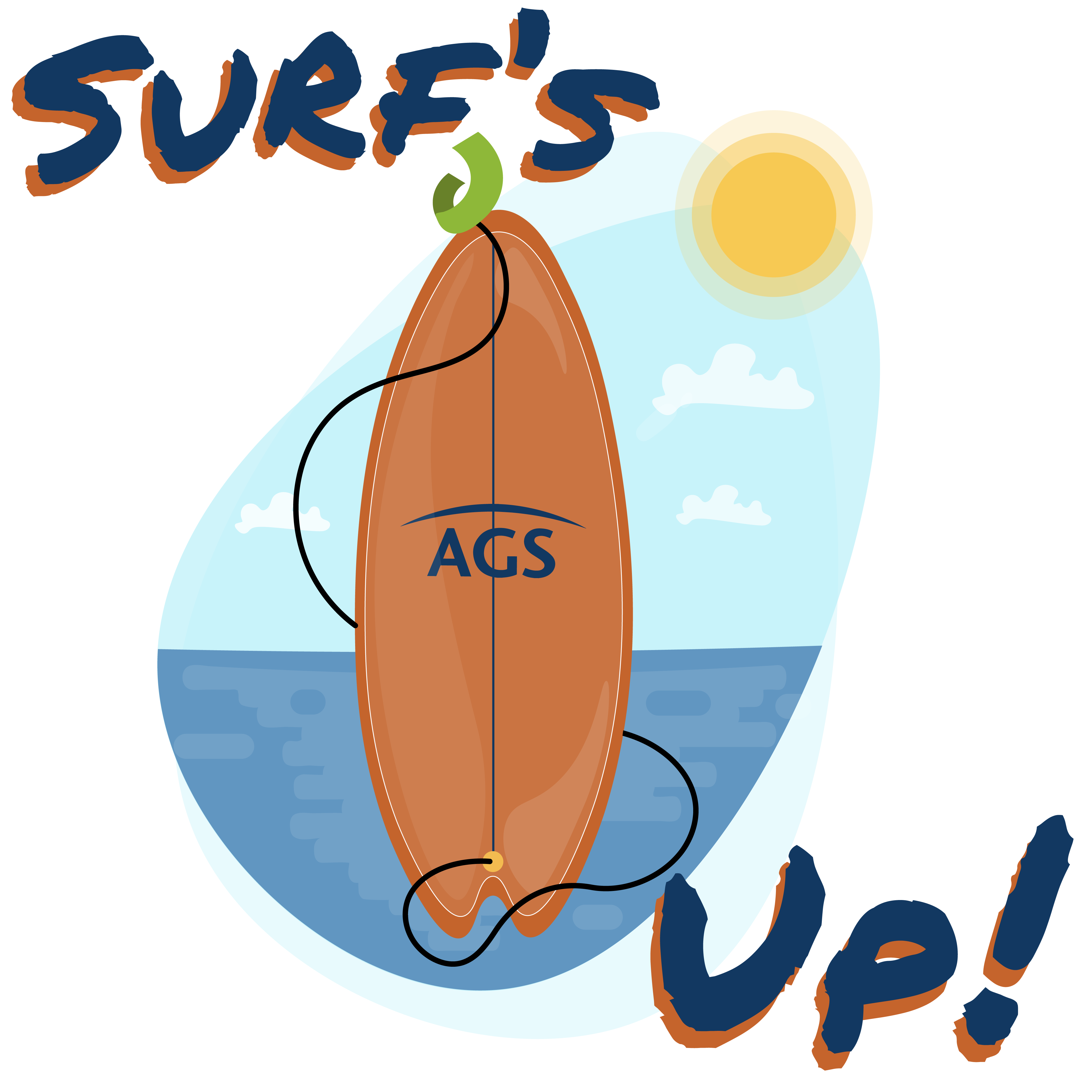 Surf's Up AGS surf board