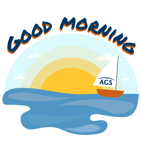 AGS sailboat with "Good Morning"