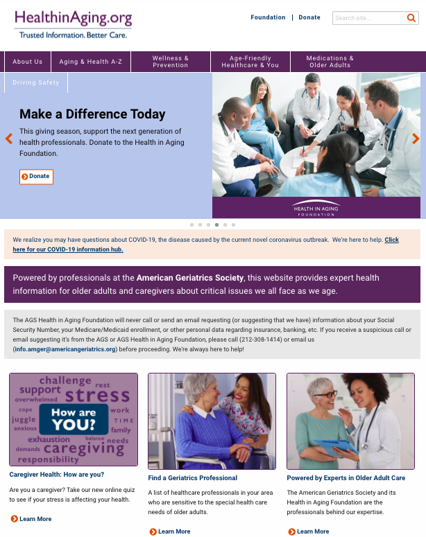 HealthinAging.org